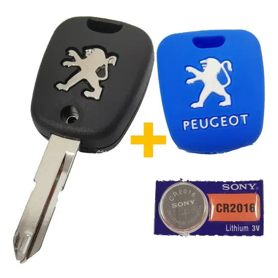 Carcasa Llave Para Peugeot 206 207 307 2 Botones Espada