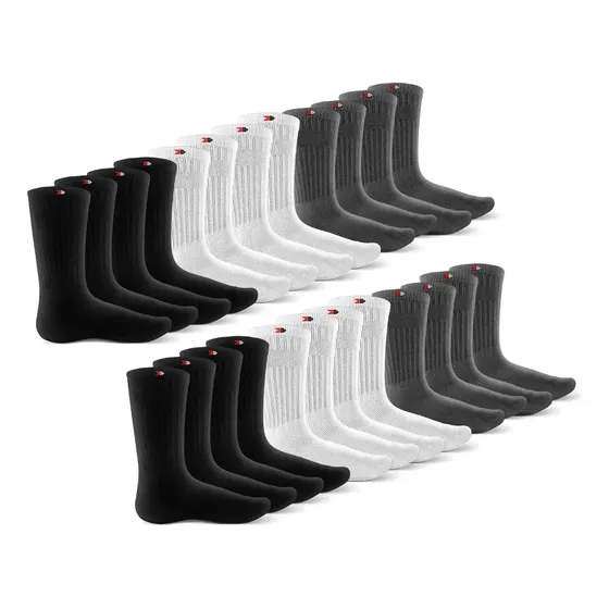 Kit 12 Pares Meias Sport Algodão Cano Alto Sandrini Conforto