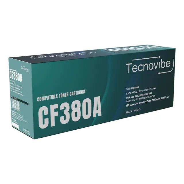 Toner Alternativo Tecnovibe Cf380a Para Hp Laserjet Pro Mfp M476 312a Negro