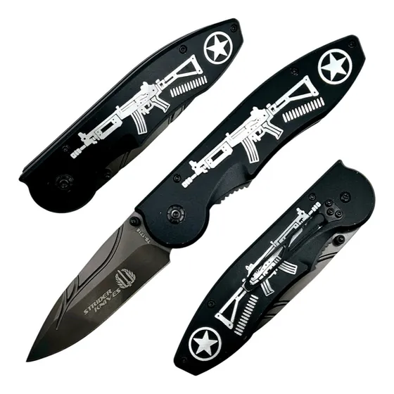 Canivete Strider F26 Semi Automático Tático Blackhawk Ak47