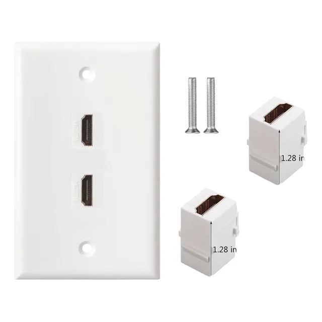 Placa Hdmi Empotrable 2 Puertos 4k Arc Trautech Pe-wp0019