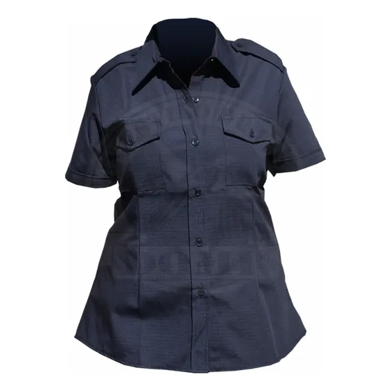 Camisa Rip Stop Manga Corta Mujer Azul Noche Policial Domi