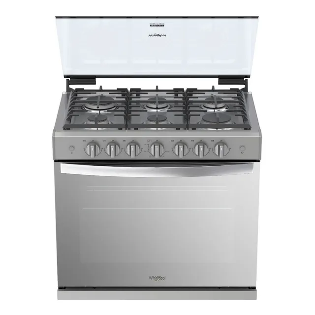 Estufa Empotrable Whirlpool Wer3000d 6 Quemadores Gris 127v
