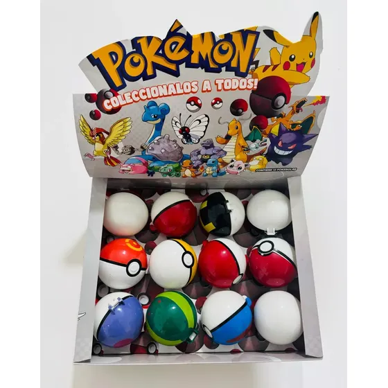 Caja X12 Pokebolas Con Personajes Surtidos - Nalu