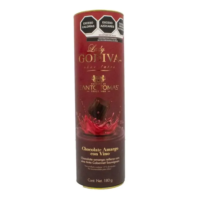 Chocolate Amargo Con Vino Lady Godiva Tubo 180g