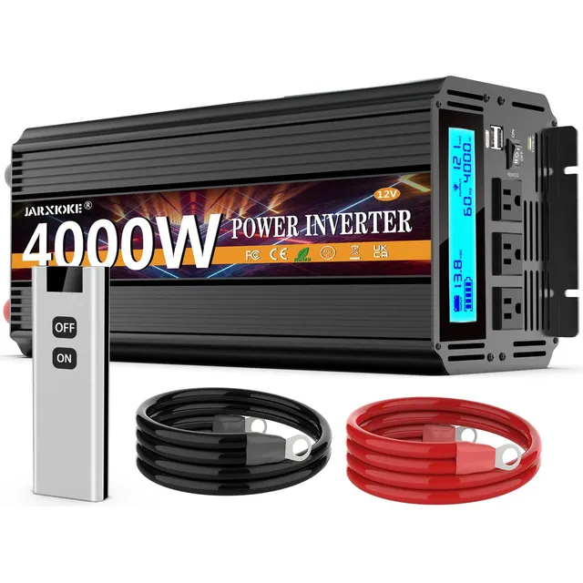 Inversor De Corriente Jarxioke De 4000 Vatios 12v Dc A 110v