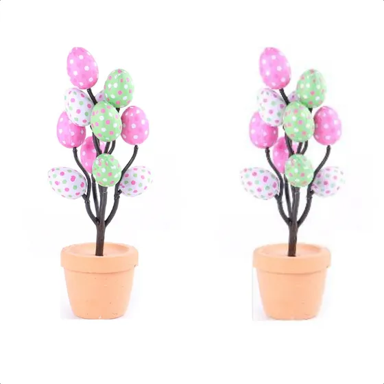 Simulación De Pascua, Huevo De Pascua, Planta En Maceta, Dec