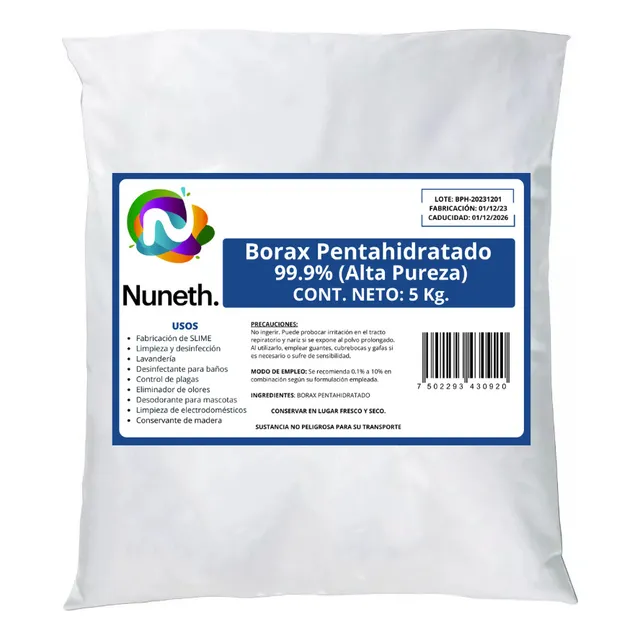 Borax Pentahidratado 5 Kg Usos Multiples Envio Gratis