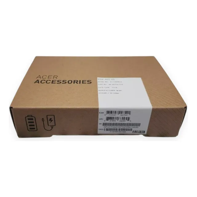 Cargador Acer Original 19v 3.42a 65w Pin Mini 3x1.1mm Negro