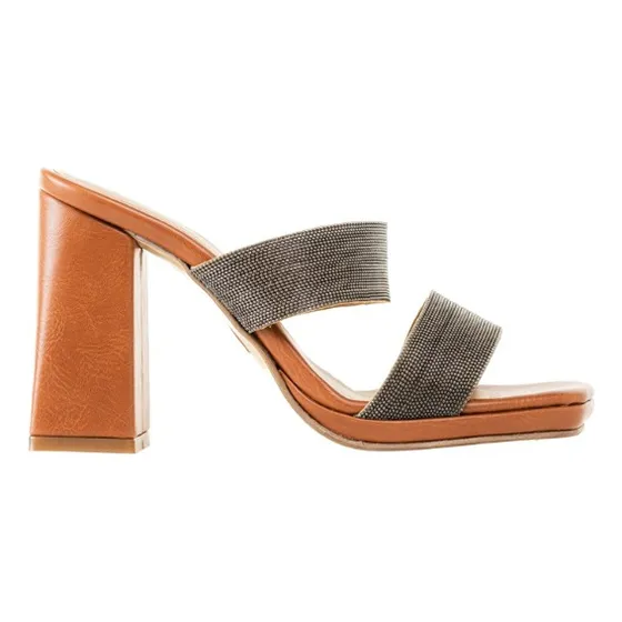 Sandalias Mujer Con Taco Con Doble Tira Suela Candy Heyas