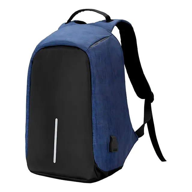 Mochila anti robo impermeable porta notebook con salida Usb para conectar smartphone y power bank azul Koa Outdoor Back001