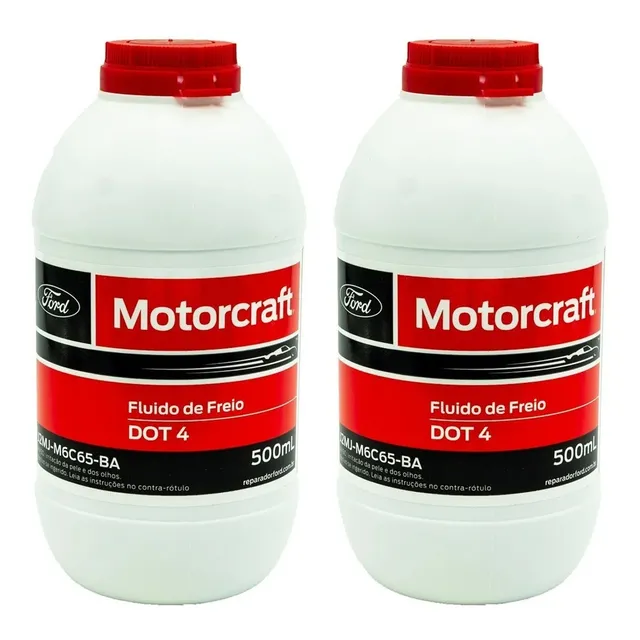 Kit 2 Frascos Fluido Freio Orig Motorcraft Dot4 Linha Ford