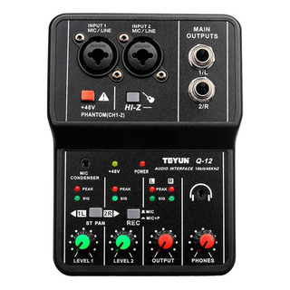 Interface De Áudio Profissonal Teyun Q12 2 Canais - Ac2732 Interface De Áudio Profissonal Teyun Q12 2 Canais - Ac2732