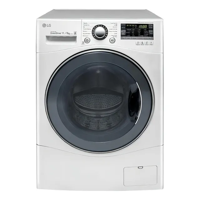 Lavasecarropas automático LG inverter hasta 11kg color blanco