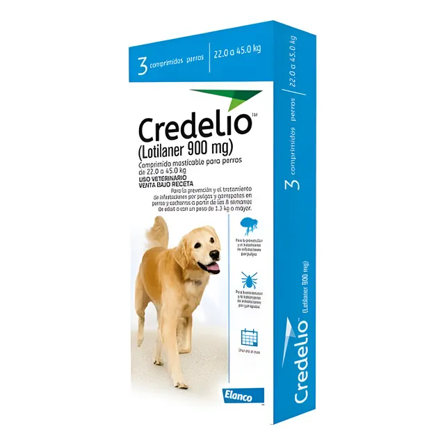Antipulgas Perros Anti Garrapatas Credelio 22kg -45kg X3 Tab