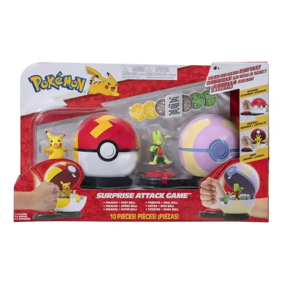 Set De Juego Pokemon Pikachu Vs Treecko Ataque