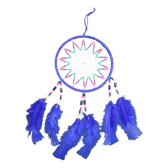 Atrapasueños Artesanal Estrella De Colores Diámetro 16 Cm