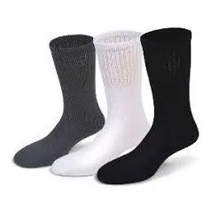 Medias Blancas Largas Escolares Adultos Niños 6 Pack