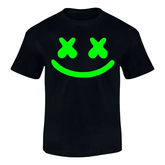 Camiseta Manga Corta Dj Marshmello Neon Series Black