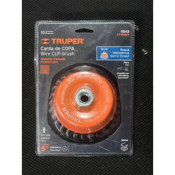 Cepillo Copa De Alambre 5 X 14 Mm Truper 11543