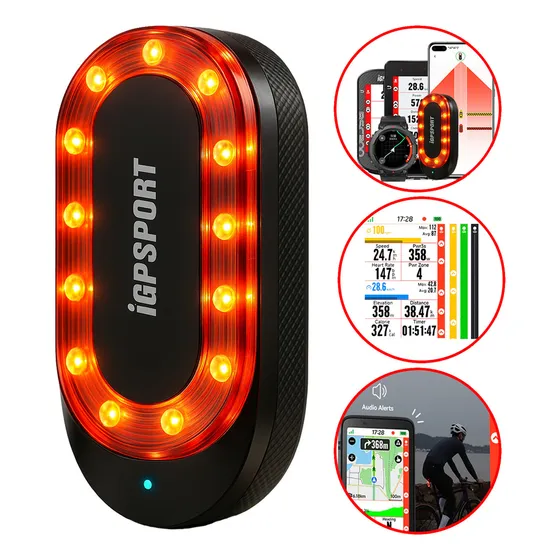 Radar Inteligente Sr Mini Igpsport Lanterna Traseira Com