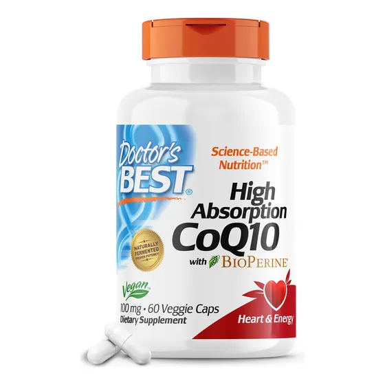 Suplemento Doctor's Best Coq10 De Alta Absorción 100 Mg 60 C