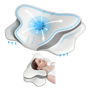 Almohada Ortopedica Cervical Cuello Soporte Memory Foam Gel Almohada Ortopedica Cervical Cuello Soporte Memory Foam Gel