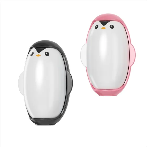 2 Rodillos De Pelusa Reutilizables En Forma De Pingüino