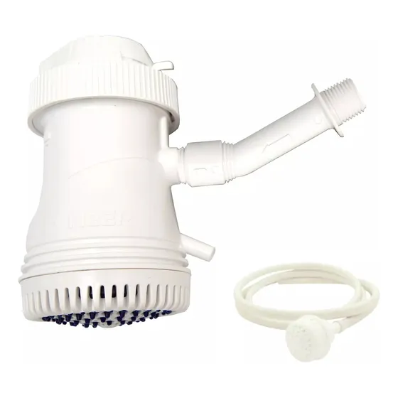 Regadera Electrica De 3 Temperaturas Meer Color Blanco Potencia 5500 W