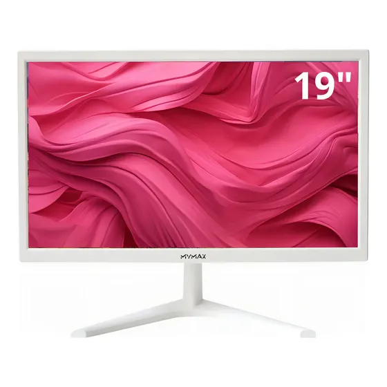 Monitor 19' Hd Led, 60hz, Hdmi, Vga, 3.6ms Branco - Mymax 127/220V