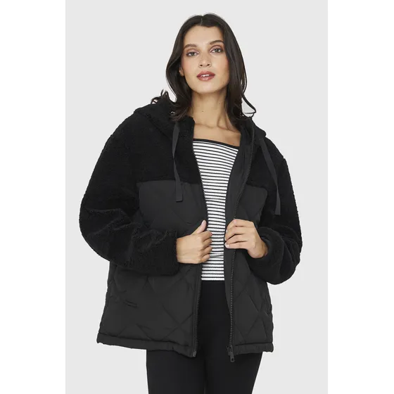 Chaqueta Mitad Chiporro/parka Negro Nicopoly