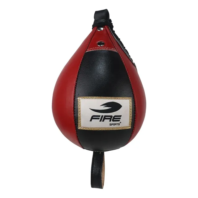 Pera Loca Piel Profesional Boxeo Mma Negra Fire Sports Color Rojo-negro