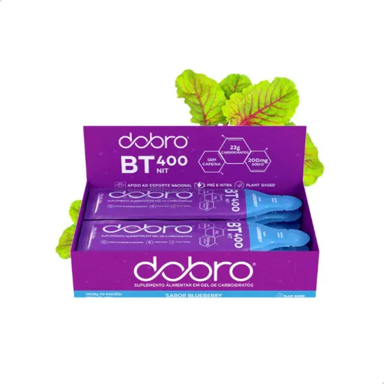 BT Nitrato Gel sem cafeína 200mg de Sódio 10un 30g cada Dobro SABOR:Blueberry