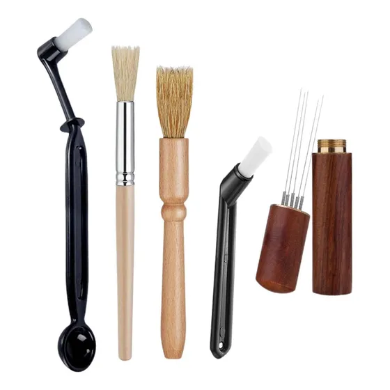 Kit Cepillos Limpieza Maquina Café Espresso + Mezclador