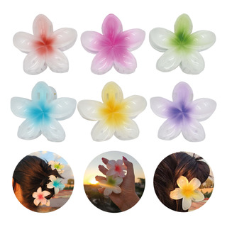 Pinzas Para Pelo Con Forma De Flor De Plumeria Hawaiana 6 Pz Pinzas Para Pelo Con Forma De Flor De Plumeria Hawaiana 6 Pz