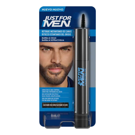 Retoque Temporal para Barba Just For Men Tinte Temporal Castaño Oscuro 1 Unidad