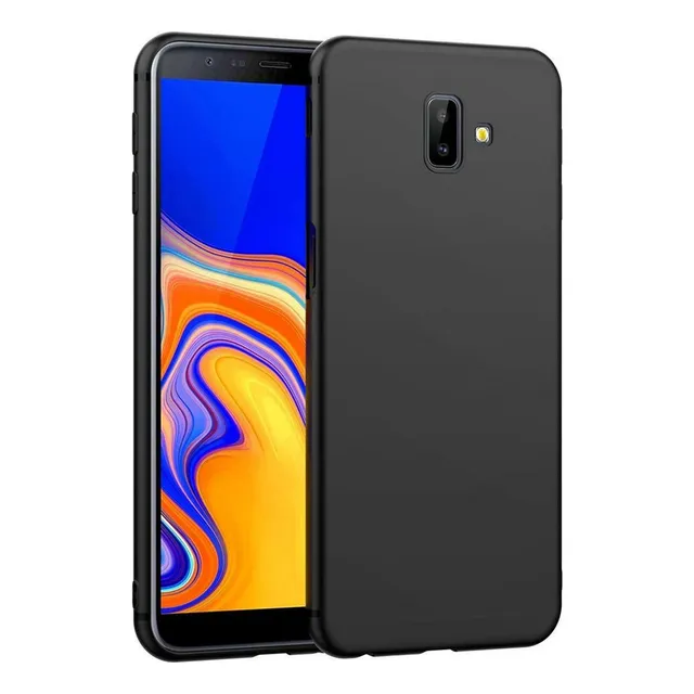 Capa Capinha Silicone Aveludada Preta Para Galaxy J6 Plus