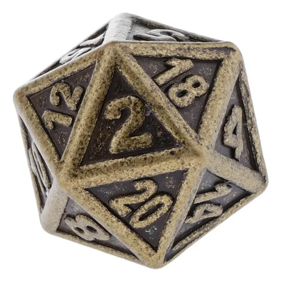 Li Juego De Dados Poliédricos De Cobre Metálico