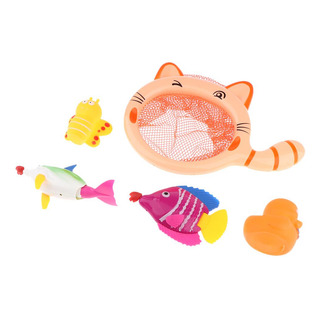 De Red De Pesca De Dibujos Animados Con Peces Plástico De Red De Pesca De Dibujos Animados Con Peces Plástico