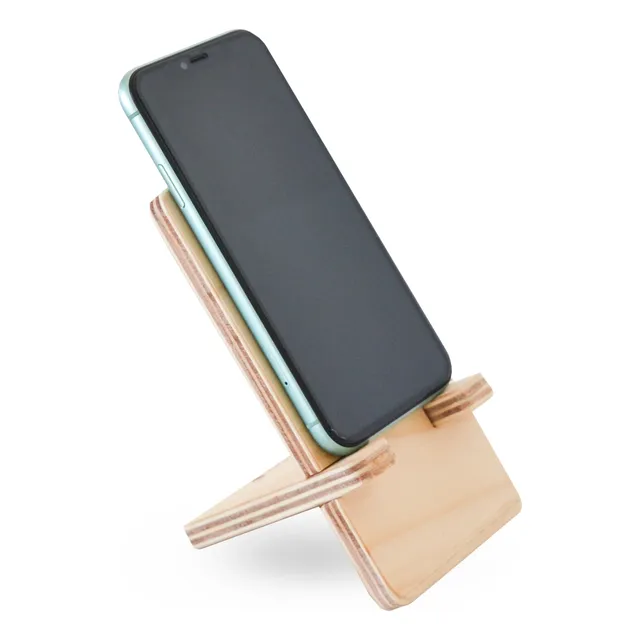Soporte Porta Celular Atril Madera Araucaria Encastrable 