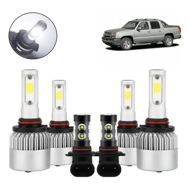 Cdeng Luz Alta/baja/niebla Kit Faros Led 8000lm Para