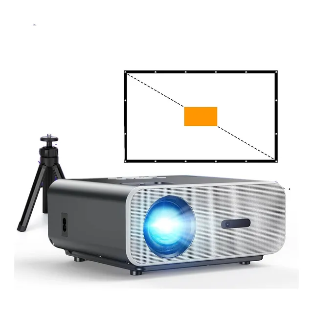 Mini Proyector Videobeam Wifi 5500 Lumens + Telon Y Tripode