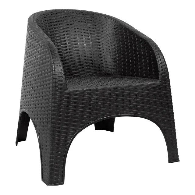 Sillón Plástico Simil Ratan Apilable Reforz Alejo Quality Ct