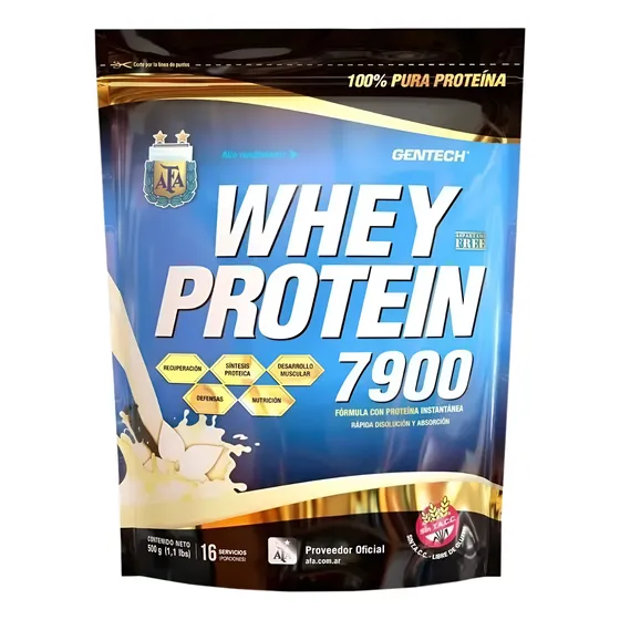 Suplemento Gentech Whey Protein 7900 Vainilla X 500 G