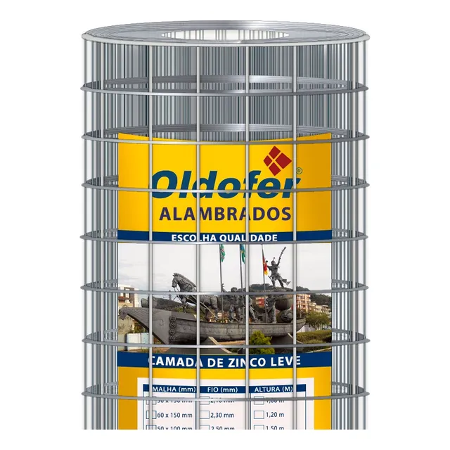 Tela Soldada Malha 5 X 5 Arame 2,76 Mm Rl 25 M X 2,00 Alt
