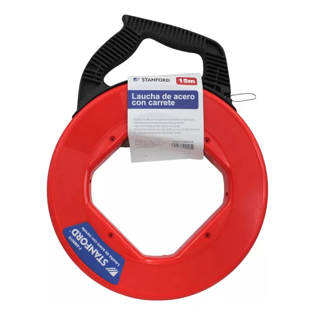 Laucha De Acero Con Carrete Pasacable 15 Mts *3mm Stanford