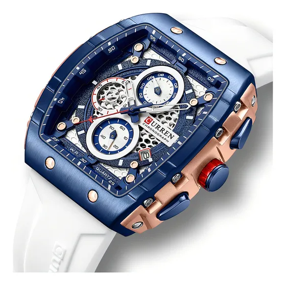 Reloj Curren Original 8442 Tendencia Color de la correa Blanco