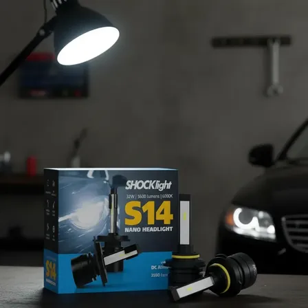 Lâmpada Led Shocklight S14 Nano Headlight Hb3/4 3600lm 6000k Hb4 Branco Branco-frio