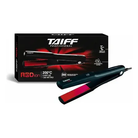 Chapa Prancha De Cabelo Taiff Elegance Red Íon Preto