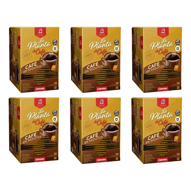 Cafe En Saquitos La Planta De Cafe Cabrales 6 X18 Sobres X5g